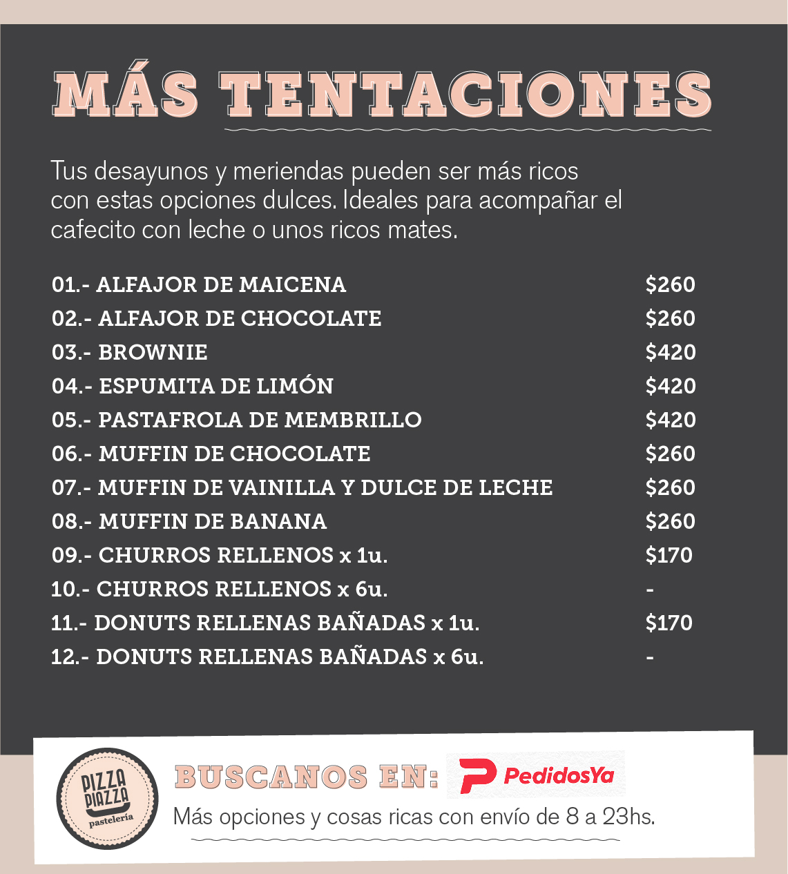 Menú Pastelería 3 | Más tentaciones